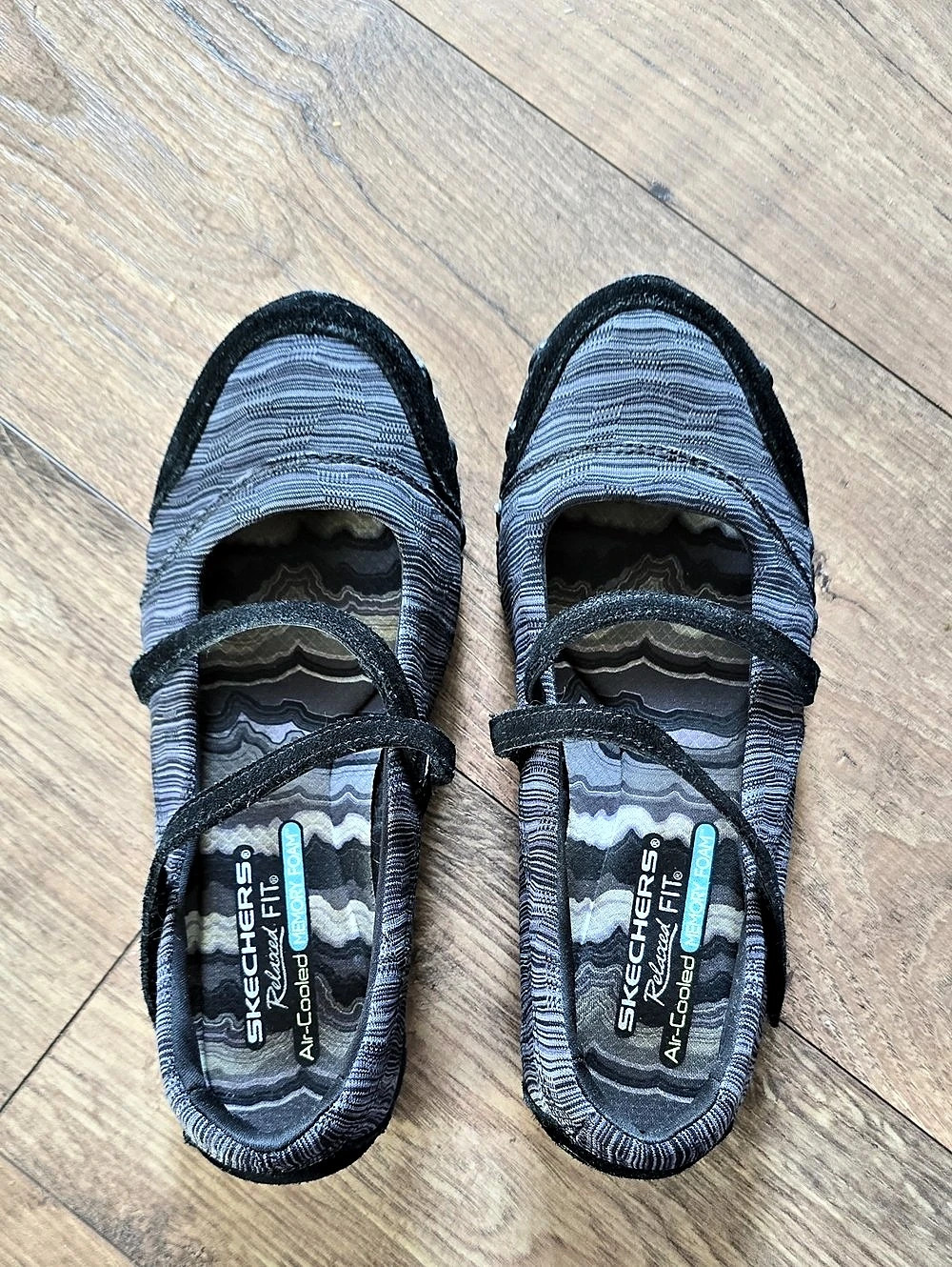 Skechers Air-Cooled Memory Foam Black Mary Jane Flats